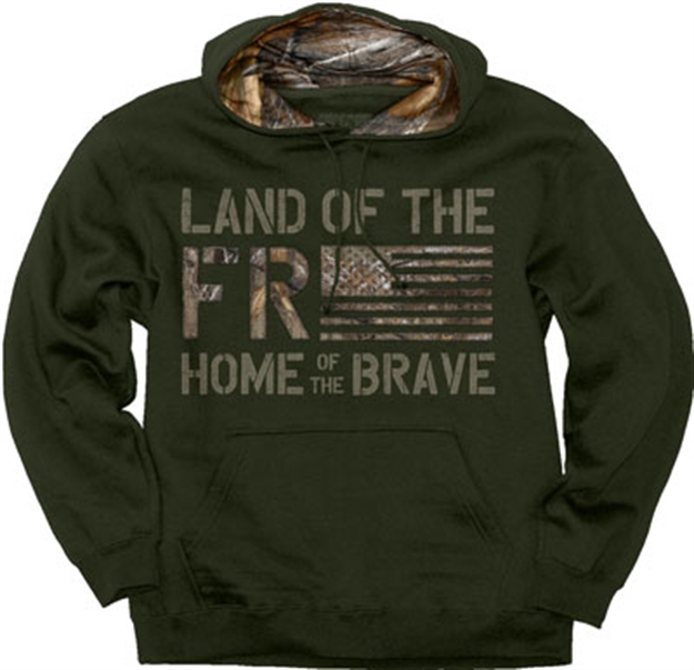 Picture of Buck Wear Wear Hoodie "Land OF The Free" Forest Night XL