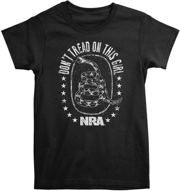 Picture of Buck Wear Wear T-Shirt Ladies Nra "Don't Tread" S-Sleeve Blk XL