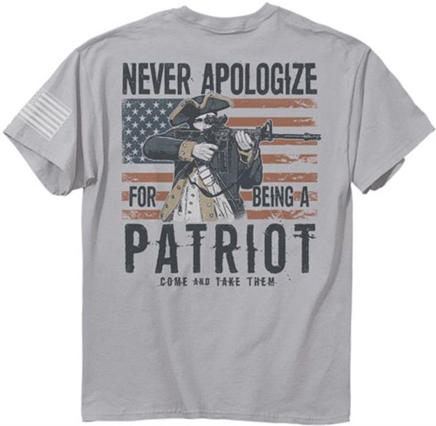 Picture of Buck Wear Wear T-Shirt "Never Apologize" S-Sleeve Silver 2Xl
