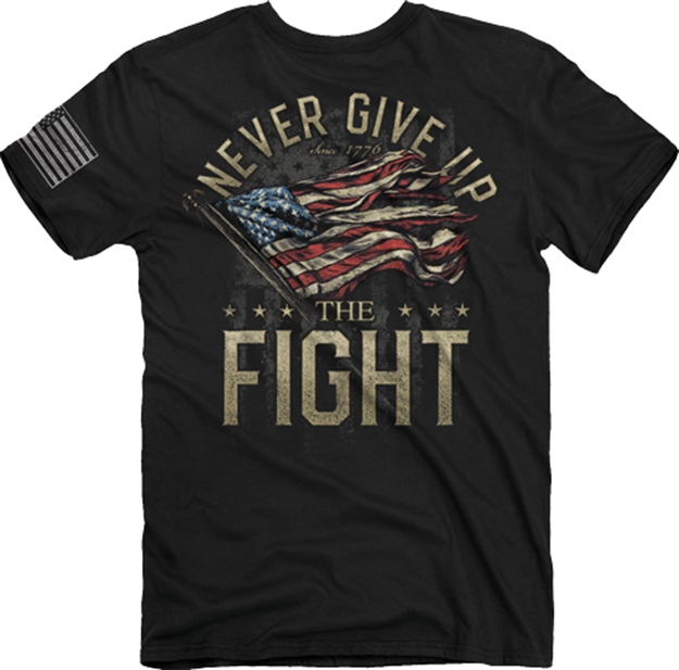 Picture of Buck Wear Wear T-Shirt "Never Give Up" S-Sleeve Black Xx-Large