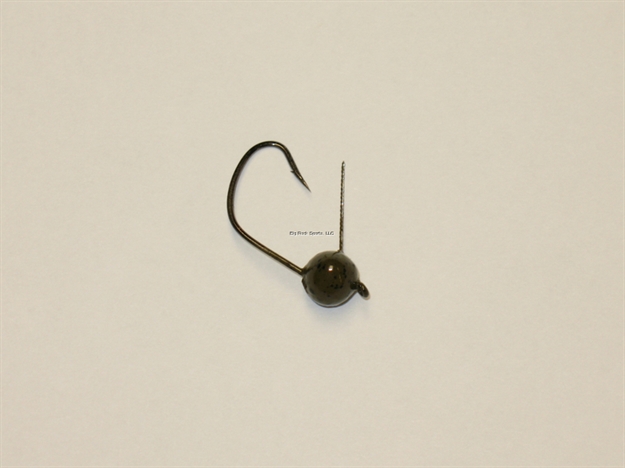Picture of Buckeye Flick-It Weedless Jighead, 1/16 Oz, 1/0 Hook, Green Pumpkin, 3/Pack