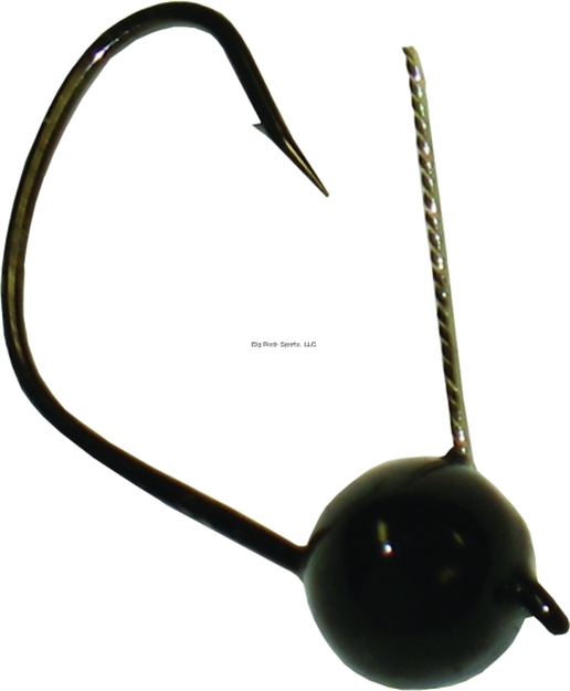 Picture of Buckeye Flick-It Weedless Jighead, 3/32 Oz, 1/0 Hook, Black, 3/Pack