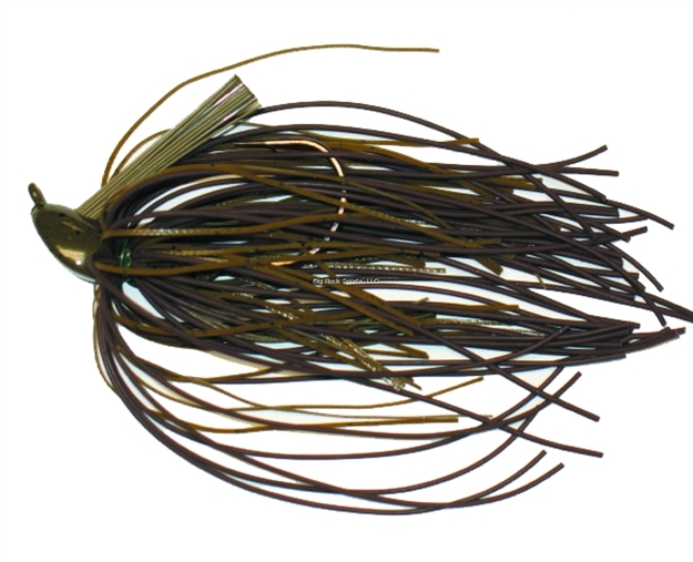 Picture of Buckeye Mop Jig W/Weedguard, 1/2 Oz, 5/0 Hook, Green Pumpkin