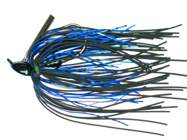 Picture of Buckeye Mop Jig W/Weedguard, 3/8 Oz, 5/0 Hook, Black/Blue