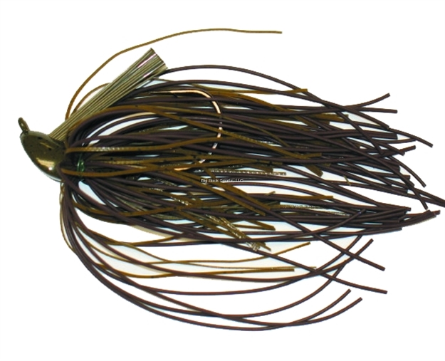 Picture of Buckeye Mop Jig W/Weedguard, 3/8 Oz, 5/0 Hook, Green Pumpkin