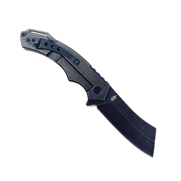 Picture of Bucknbear Cleaver Folder 3.6 IN Blade Carbon Fiber Handle