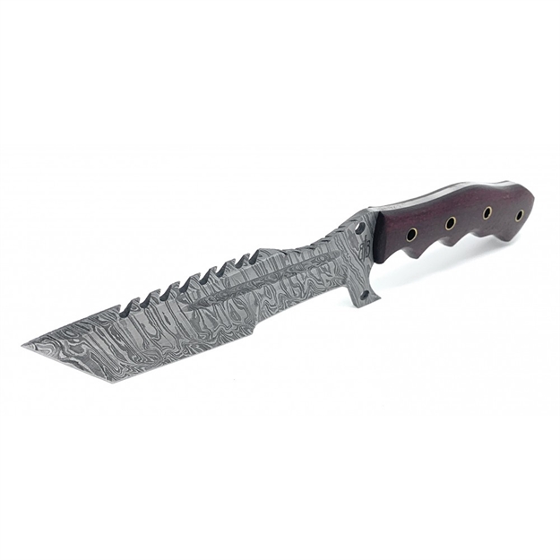 Picture of Bucknbear Tanto Tracke Fixed 6 IN Dam Blade Red Micarta Hndl