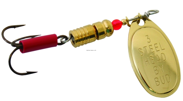 Picture of Buds Lure Steelhead In-Line Spinner, #3, Brass Blade/Brass Body