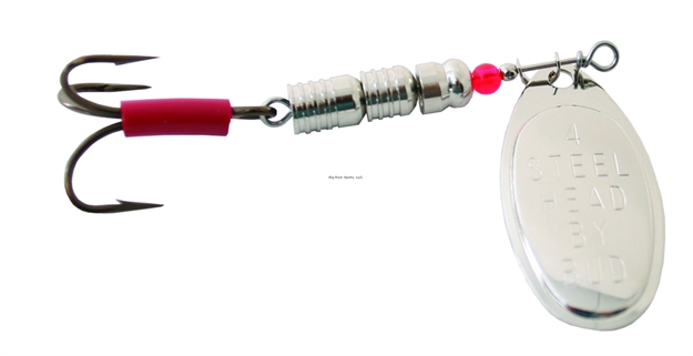 Picture of Buds Lure Steelhead In-Line Spinner, #4, Silver Blade/Silver Body