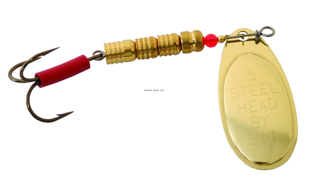 Picture of Buds Lure Steelhead In-Line Spinner, #5, Gold Blade/Gold Body