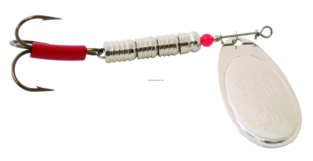 Picture of Buds Lure Steelhead In-Line Spinner, #5, Silver Blade/Silver Body