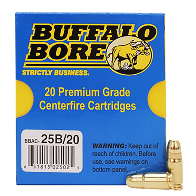 Picture of Buffalo Bore Ammunition 25B20 Heavy Strictly Business 357Sig 125Gr Full Metal Jacket Flat Nose 20 Per Box/12 Case 25B/20