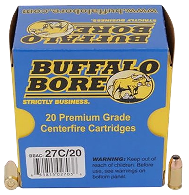 Picture of Buffalo Bore Ammunition 27C20 Personal Defense Strictly Business 380Acp +P 90Gr Jacketed Hollow Point 20 Per Box/12 Case 27C/20 651815027036