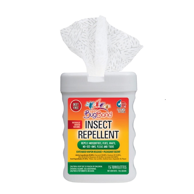 Picture of Bugband Insect Repellent Towelette 15-Count Tub (Case OF 12)