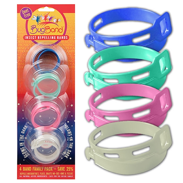Picture of Bugband Repellent Wristband Family Pak 4 Assorted Colors