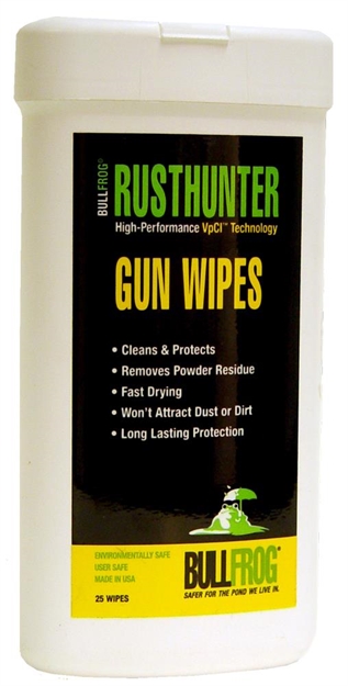 Picture of  Bullfrog 92383 Rust Hunter Gun Wipe 25 Count