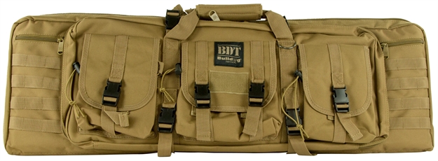 Picture of Bulldog Bdt6037t Bdt Tactical Double 37" Tan Nylon, 3 Accessory Pockets, Deluxe Padded Backstraps Lockable Zippers, Padded Internal Divider BDT60-37T 672352010572