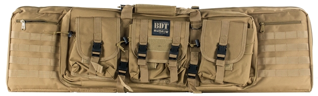 Picture of Bulldog Bdt6043t Bdt Tactical Double 43" Tan Nylon, 3 Accessory Pockets, Deluxe Padded Backstraps Lockable Zippers, Padded Internal Divider BDT60-43T 672352010619