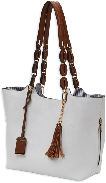 Picture of  Bulldog Bdp055 Tote Purse W/Holster White Leather Most SM Pistols & Revolvers Ambidextrous Hand 672352012002
