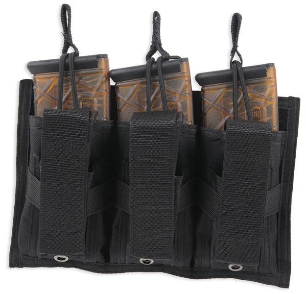 Picture of Bulldog Bdt62 Tri-Double Mag Pouch  Molle Black Belt Loop Compatible W/ 30-Round Compatible W/ High Capacity CLT-60