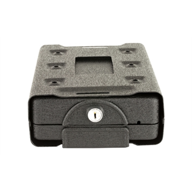 Picture of  Bulldog Bd1100 Car Vault  Key Entry Matte Black Powder Coat Steel Holds 1 Handgun 8.70" X 6" X 2.50" 672352007541