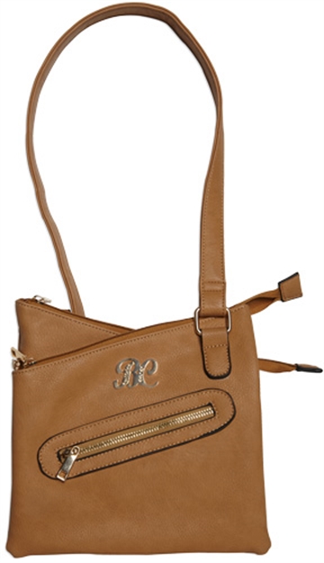 Picture of Bulldog Bdp032 Cross Body Purse W/Holster Tan Leather For Small Autos & Revolvers Ambidextrous Hand BDP-032