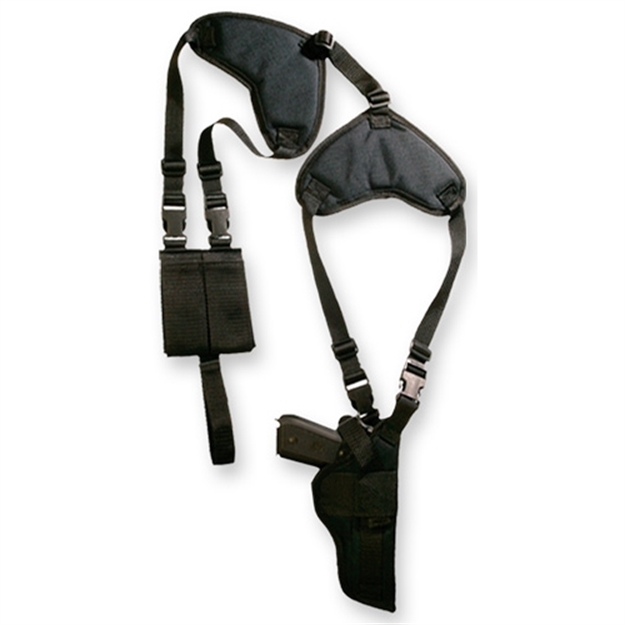 Picture of Bulldog Cases Deluxe Vert-Shoulder Holster Rh/Lh 3.5-5" Bbl Blk<< WSHDV 8