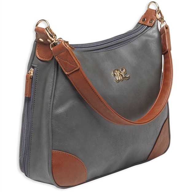 Picture of Bulldog Cases Hobo Purse Brick Gray/Tan