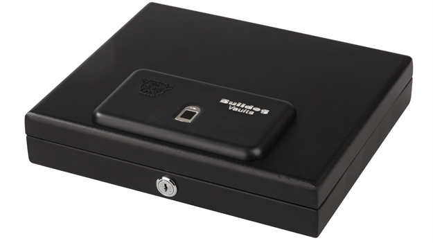 Picture of  Bulldog Bd4055b Magnum Top Load Vault Fingerprint ID Entry Black Powder Coat Steel Holds 1 Handgun 11.50" X 9.75" X 2.50" 672352010374