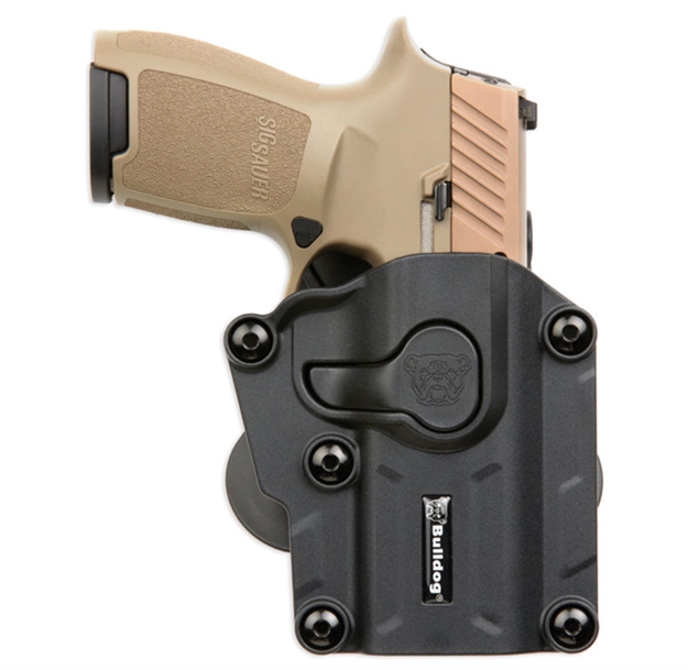 Picture of Bulldog Mx001 Max Multi Fit Owb Black Polymer Paddle Fits Sig P250/P320 Fits S&W M&P 9/40/45 Fullsize Right Hand MX-001