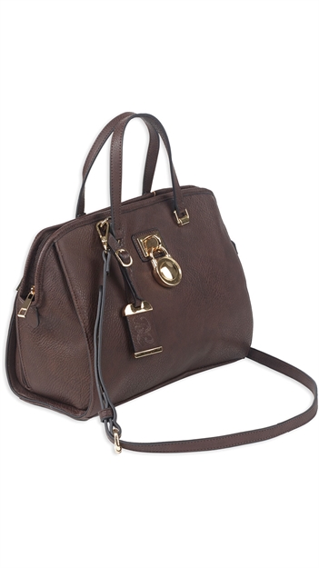 Picture of Bulldog Bdp028 Satchel Style Purse  Chocolate Brown Leather Satchel Most SM Pistols & Revolvers Ambidextrous Hand BDP-028 672352010923