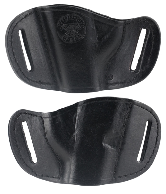 Picture of Bulldog Mlbs Molded  Owb Black Leather Belt Slide Fits Bersa Thunder 380 Fits Ruger Lcp Fits Sig 230 Right Hand MLB-S 672352007404