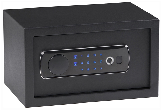 Picture of  Bulldog Bd5010 Duo  Digital Keypad/Biometric/Key Entry Black Powder Coat Steel Holds 1 Handgun Led Keypad