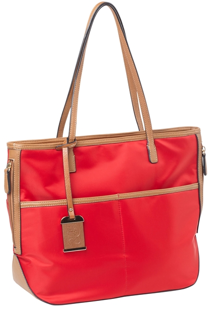 Picture of  Bulldog Bdp056 Tote Purse W/Holster Red Nylon Most SM Pistols & Revolvers Right Hand