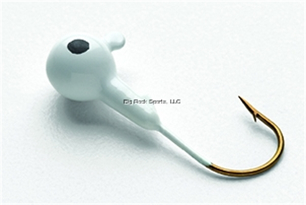 Picture of Bullet Weights Tin Round Jigs  1/32 Oz. White W/Eye 5 PC