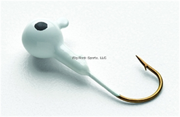 Picture of Bullet Weights Tin Round Jigs  1/8 Oz. White W/Eye 5 PC