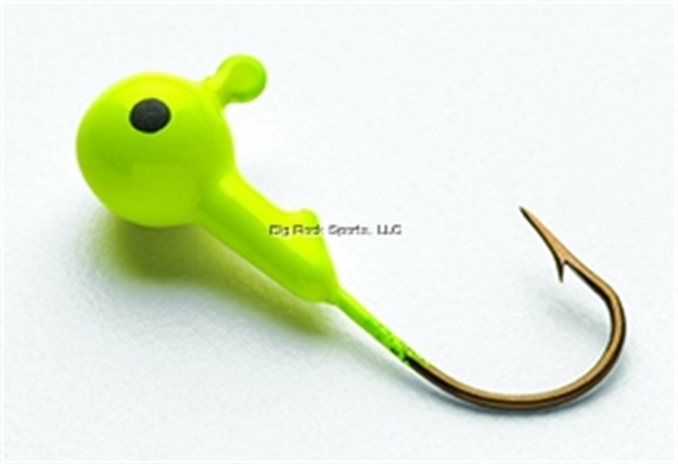 Picture of Bullet Weights Tin Round Jigs  3/8 Oz. Chartreuse W/Eye 5 PC