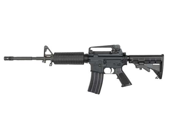 Picture of Bushmaster 0010004Blk M4 Patrolman's  5.56X45mm Nato 30+1 16" Salt Bath Nitride Threaded Barrel, Black A4 Flat Top Receiver, Black 6 Position Collapsible Stock W/M4 Black Polymer Grip, Right Hand 90831