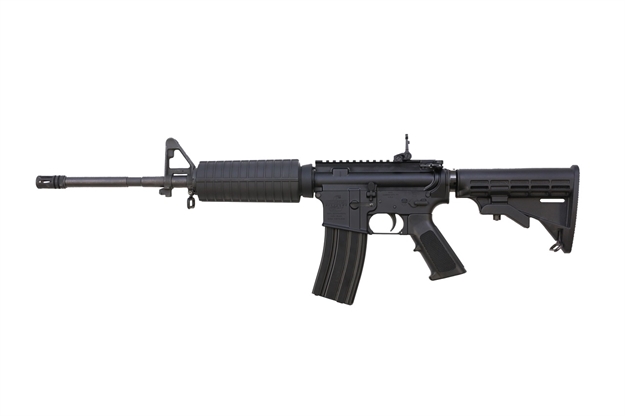 Picture of Bushmaster 0010011Blk M4 Patrolman's  5.56X45mm Nato 16" 30+1 Black Rec/Barrel Black 6 Position Collapsible Stock Black Polymer Grip A2 Front Sight Right Hand 00-10011-BLK 604206200235