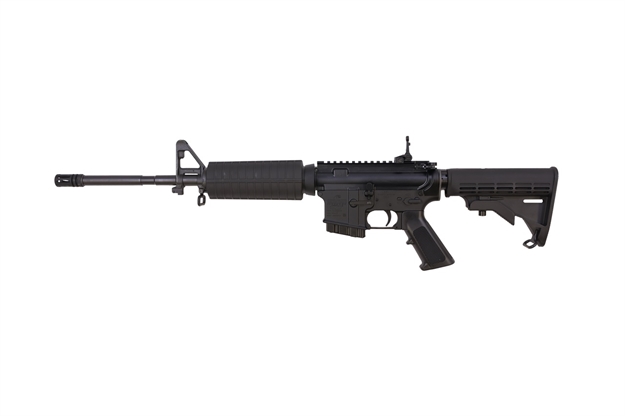 Picture of  Bushmaster 0010011Ca M4 Patrolman's  5.56X45mm Nato 16" 10+1 Black Rec/Barrel Black 6 Position Collapsible Stock Black Polymer Grip A2 Front Sight Right Hand