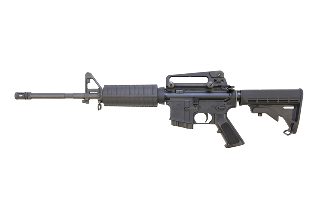 Picture of  Bushmaster 0010004Ca M4 Patrolman's  5.56X45mm Nato Caliber With 16" Barrel, 10+1 Capacity, Black Metal Finish, Black 6 Position Collapsible Stock & Black Polymer Grip Right Hand