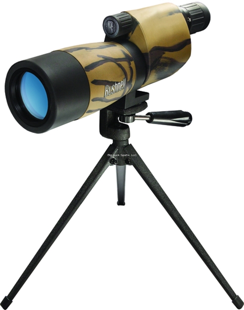 Picture of Bushnell Optics Sentry Straight Spotting Scope, 18-36X50mm, 115 - 75' Fov AT 1000Yd, Tripod Ready, Camo, WP
