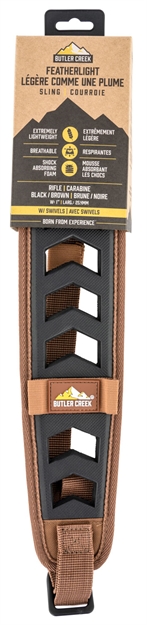 Picture of  Butler Creek 190031 Featherlight Rifle Sling Brown/Black Foam 22"- 36" Oal Adjustable Rifle 051525000525