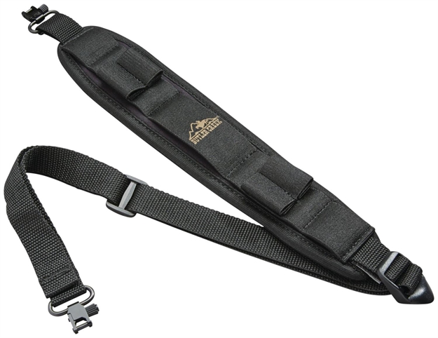 Picture of Butler Creek Comfort Stretch Rifle Sling W/Sewn-In QD Swivels Alaska Magnum Black 81033 051525810339