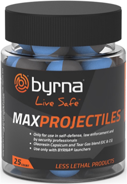 Picture of Byrna Technologies Max Projectiles 25 Count Tub .68 Cal 810042110786 -