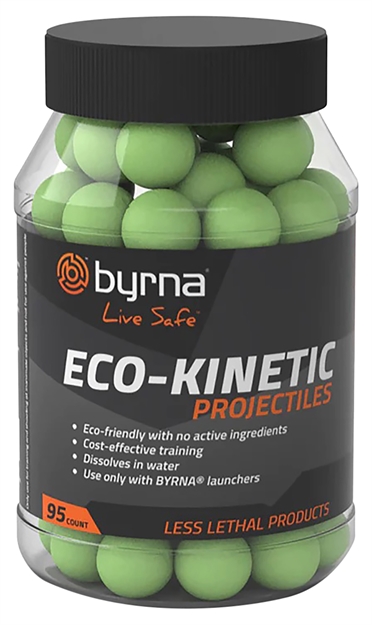 Picture of  Byrna Technologies Rb68403 Eco-Kinetic  95Ct Green Water Soluble Projectile Compatible W/ Byrna Launchers