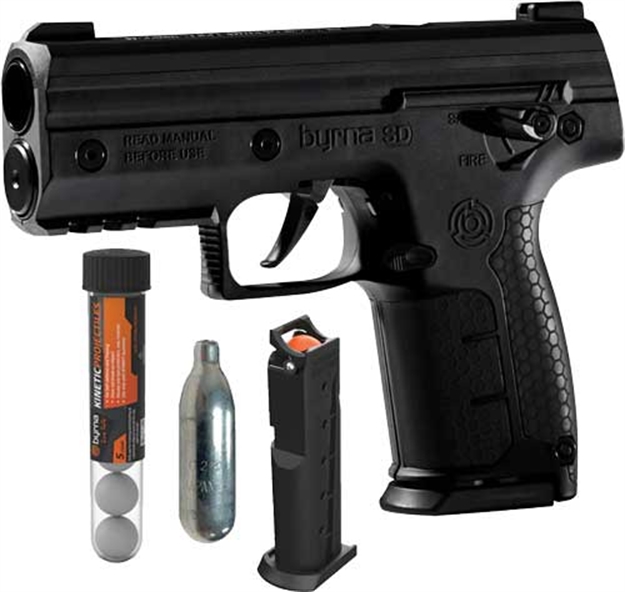 Picture of Byrna Technologies SD Basic Kenetic Kit Black W/1 Mag/1Co2/5 Prjctls