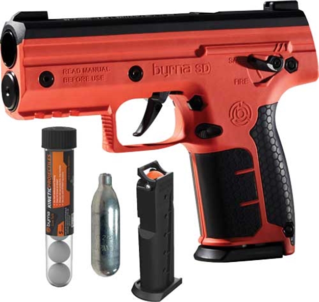 Picture of Byrna Technologies SD Basic Kenetic Kit Orange W/1Mag/1Co2/5 Prjctls! 810042111868
