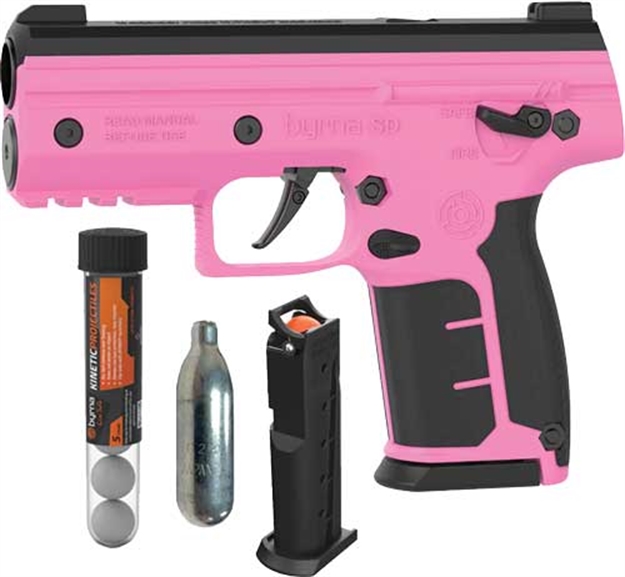 Picture of Byrna Technologies SD Basic Kenetic Kit Pink W/1Mag/1Co2/ 5 Prjctls! 810042111851