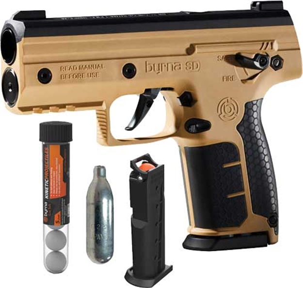 Picture of Byrna Technologies SD Basic Kenetic Kit Tan W/1Mag/1Co2/5 Prjctls